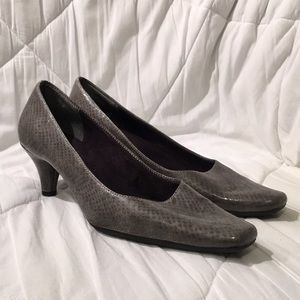 A2 by Aerosoles Kitten Heel Snakeskin Dress Pumps